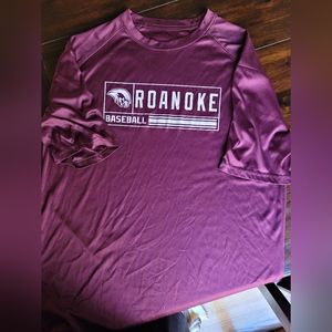Roanoke Baseball maroon performance wear, men's Large shirt